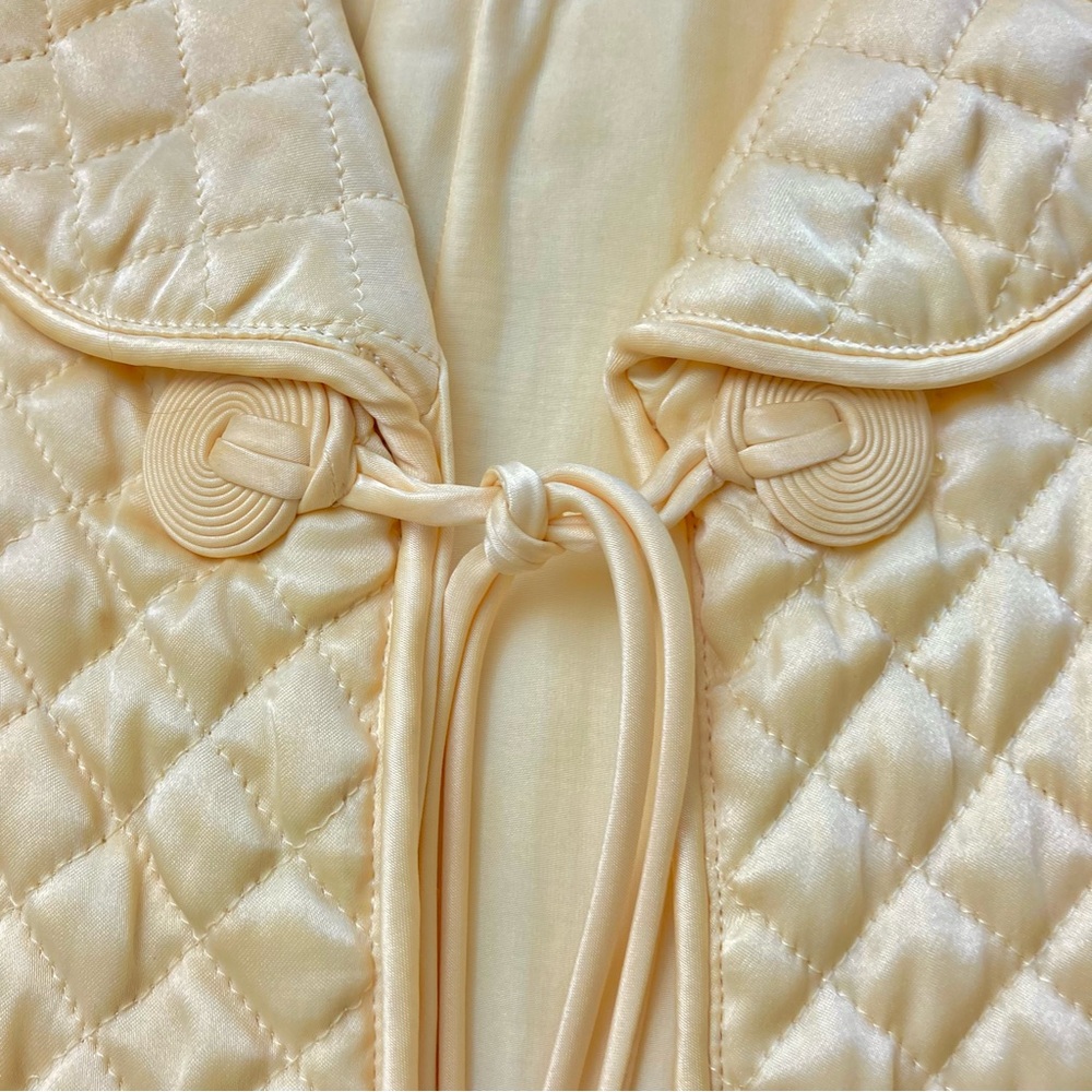 Vintage Barbizon Satin Quilted Bed Jacket 1950's Puffett - Picture 12 of 17